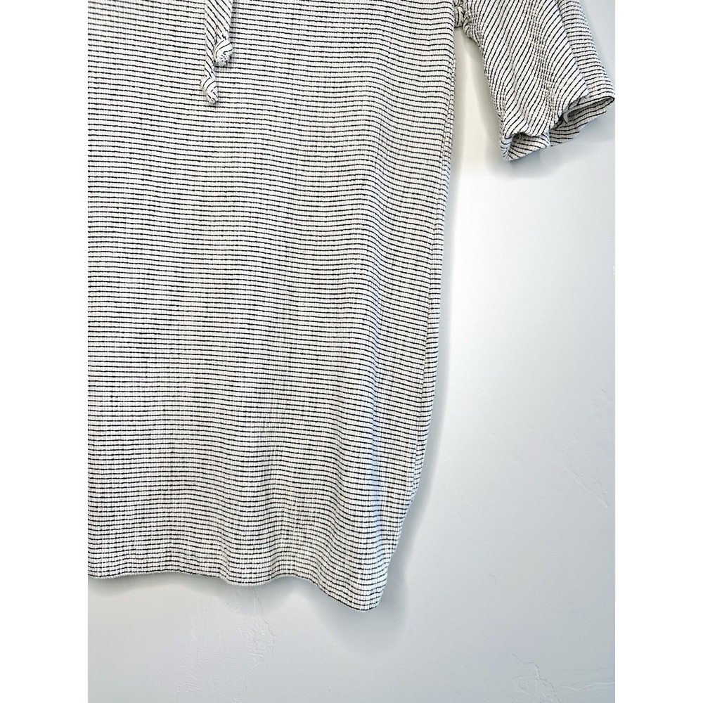 LC Lauren Conrad Striped Twist-Front Ruffle Sleeve Top XS Oversized Boho Career - Picture 11 of 16